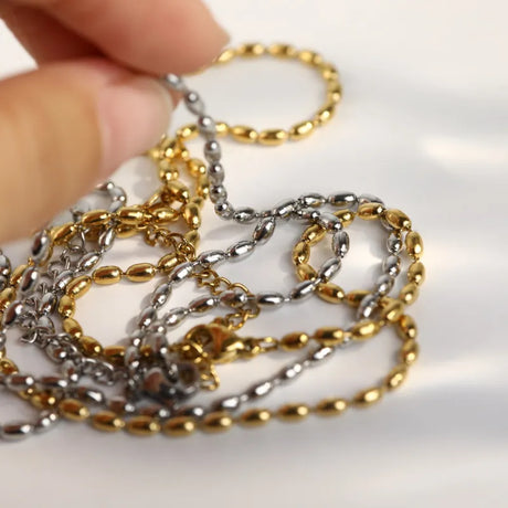 Titanium Steel Beaded Necklace - V.I.P Digital Presence