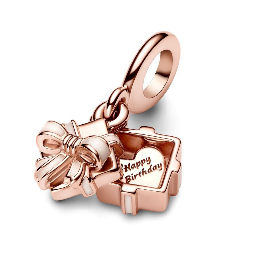 Pan Jiazhu Rose Gold Openable Birthday Gift Box Pendant Bow Ribbon Cute Gift Accessories - V.I.P Digital Presence