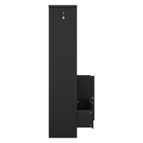 Multi-functional Hall Tree with Storage Shelves Drawers and Cabinet, Elegant Hallway Shoe Cabinet with Bench Modern Black - V.I.P Digital Presence