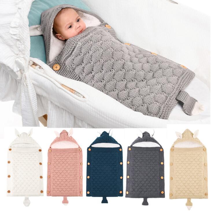 Baby Sleep Bag Newborn Sleepsack Warm Knitted Stroller Sleep Sack Toddler Knit Swaddling Blanket  for 1-12Months - V.I.P Digital Presence