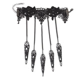 Sweet Cool Style Black Diamond Set Tassel Bracelet Halloween Lace Alloy Finger Bracelet for Women - V.I.P Digital Presence