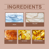 Crema hidratante facial de miel de sebo que hidrata y nutre suavemente la piel.