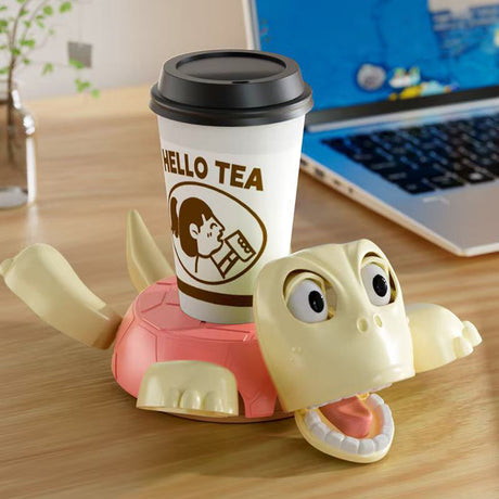 3D - printed Panicked Turtle Coaster: Insulated, for stress relief, doubles as mug base decor - V.I.P Digital Presence