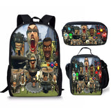 New 3PC-SET Skibidi Toilet Man Backpack Custom Game Peripheral Schoolbags For Primary Secondary School Teenage - V.I.P Digital Presence