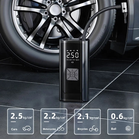 6000mAh Portable Car Air Compressor 12V 150PSI Electric Cordless Tire Inflator Pump for Motorcycle Bicycle Boat AUTO Tyre Balls - V.I.P Digital Presence