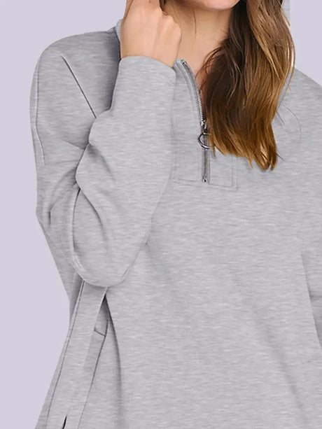 Quarter Zip Long Sleeve Hoodie - V.I.P Digital Presence