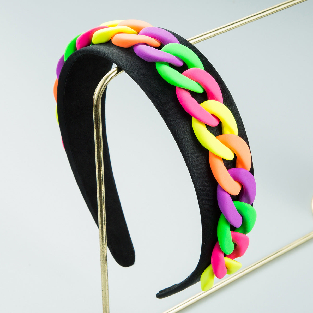 Headband New Fashion Personality Pastoral Style Female Wide-Brimmed Color Chain Decoration Macaron Color Headband - V.I.P Digital Presence