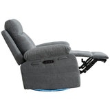 270 degree rotating electric recliner speaker with LED light, USB+C charging port, extendable foot pedal, adjustable backrest - V.I.P Digital Presence