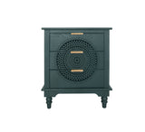 Hollow-Carved 3 Drawer Dresser Storage Chest with Metal Handles For Living Room Bedroom - V.I.P Digital Presence