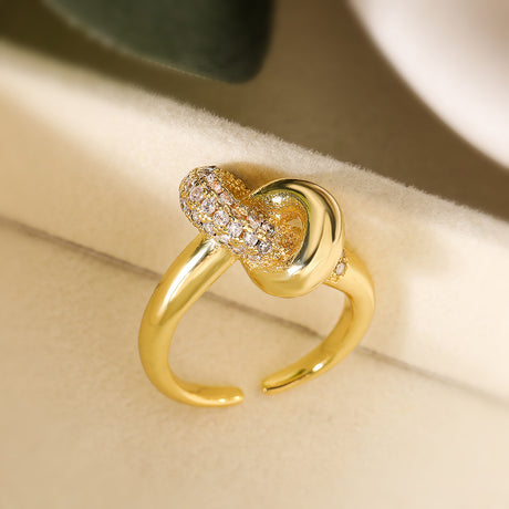 European and American luxury high-end ring for women, niche geometric opening ring, new - V.I.P Digital Presence