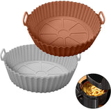 Foldable AirFryer Silicone Pot fryer silicone baking tray mat, heat-resistant, food grade - V.I.P Digital Presence