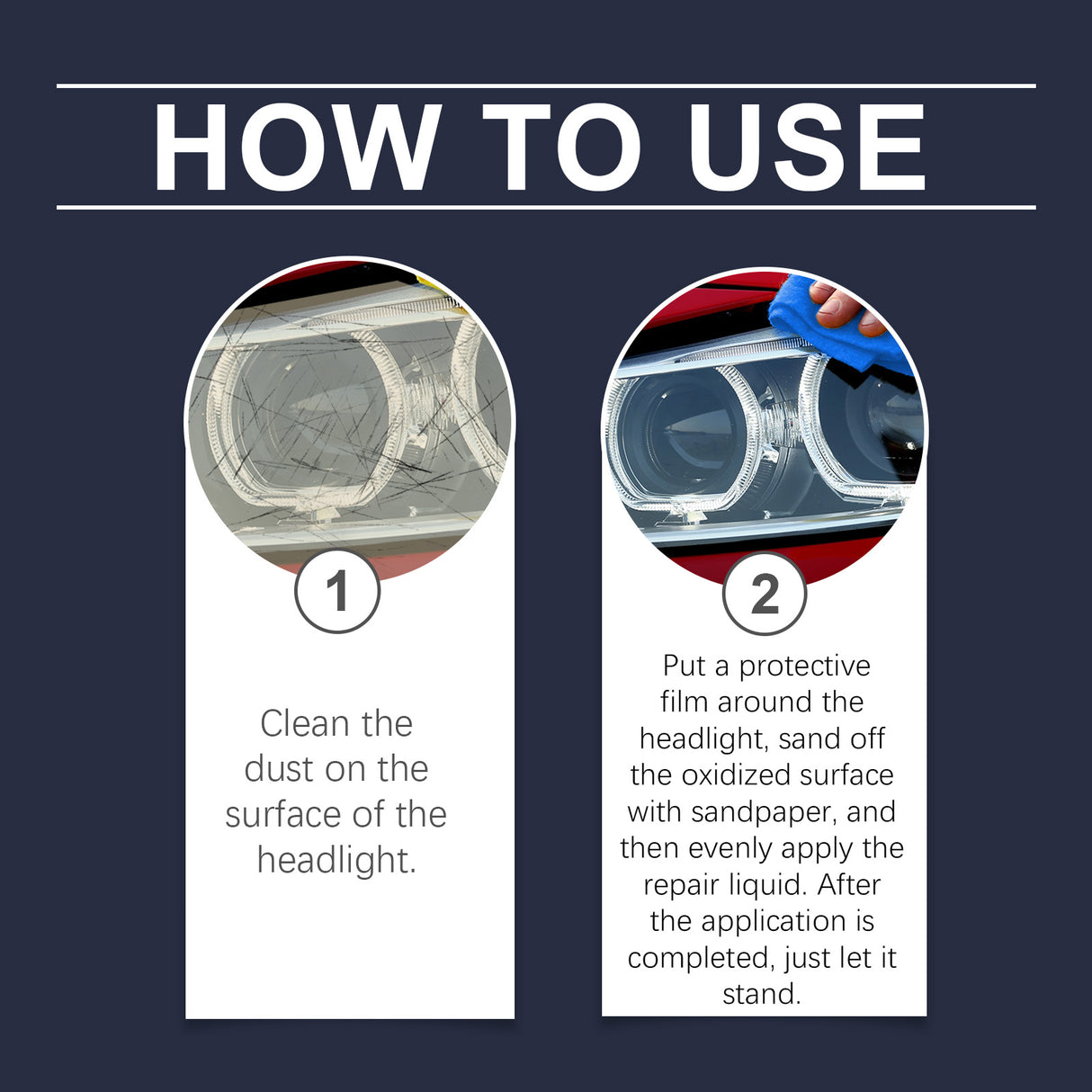 HOMONTH Headlight Refurbishment Repair Liquid, Headlight Yellow Easily Refurbished Reglow Crystal Bright Cleaning Liquid - V.I.P Digital Presence