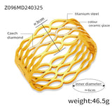 Fashion metal titanium steel bracelet with female geometric design and diamond studded spring buckle bracelet - V.I.P Digital Presence