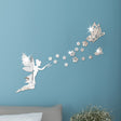Angelic Flying Mirror Wall Stickers, Fairy Scattering Flowers Acrylic DIY Decorations for Living Room and Dining Room, New Arrival Butterfly and Flower Designs - V.I.P Digital Presence