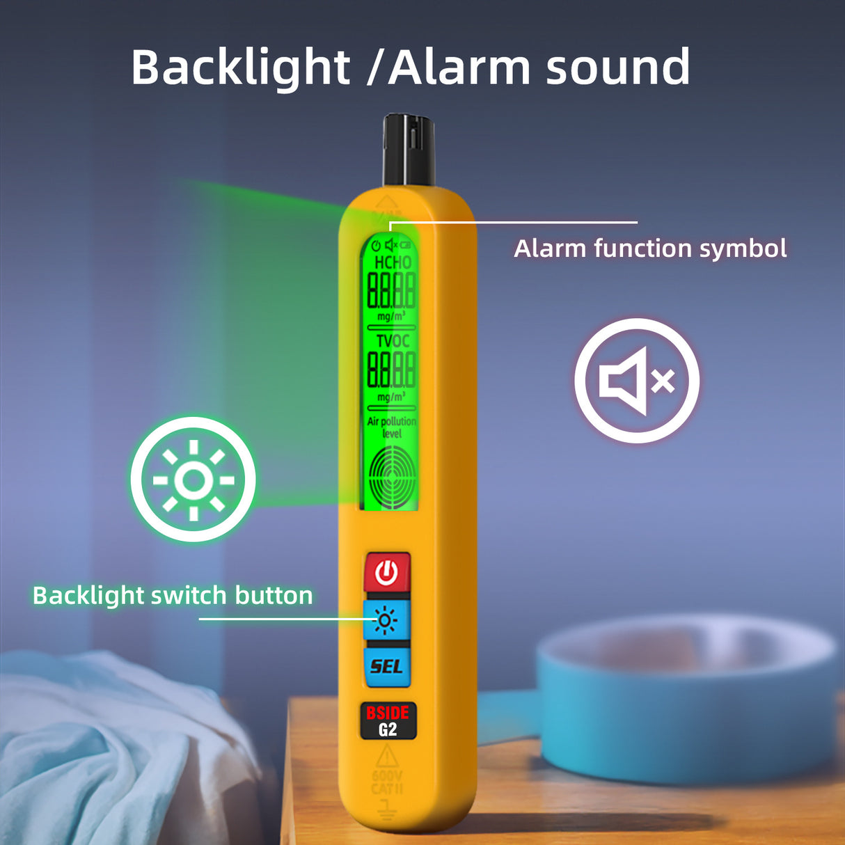 BSIDE G2 portable air quality detector formaldehyde detection instrument household indoor charging model - V.I.P Digital Presence