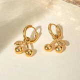 Stainless Steel Cherry Drop Earrings - V.I.P Digital Presence
