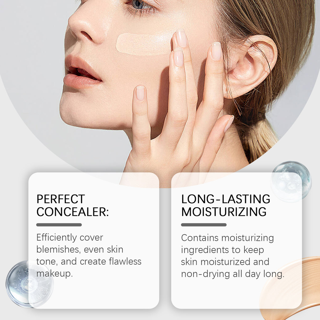 Concealer Moisturizing Liquid Foundation, Naturally Brightening, Light, Moisturizing, Refreshing And Long-Lasting Moisturizing Foundation - V.I.P Digital Presence
