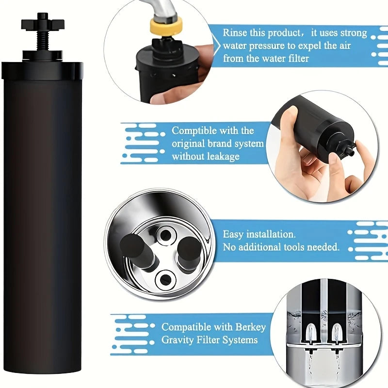 Compatible Replacement Filter for Berkey Countertop Water Purification System - BB9 - 2 Activated Carbon Water Filter Cartridge - V.I.P Digital Presence