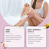 Crema hidratante reafirmante de rosas, hidratante e iluminadora, reparadora para pieles con líneas de expresión.