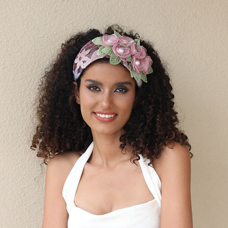 Fashionable handmade fabric exaggerated flower headwear - V.I.P Digital Presence