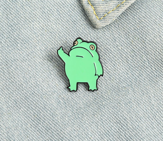 Funny Frog Enamel Pin Custom Cool Animal Brooches Bag Lapel Pin Cartoon Froggy Badge Jewelry Gift for Friends - V.I.P Digital Presence