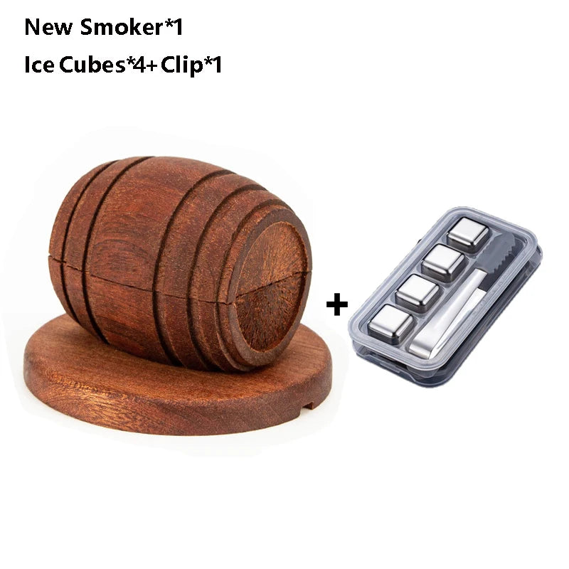 New Barrel Cocktail Smoking Kit with Wood Chips 4 Flavors Old Fashioned Drink Smoker Infuser for Bar Drinks Kitchen - V.I.P Digital Presence