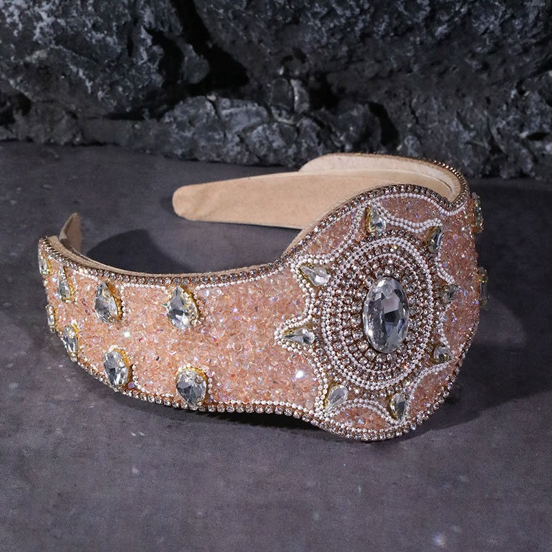 Baroque Palace Style Heavy Industries Full Diamond Hair Hoops Female - V.I.P Digital Presence