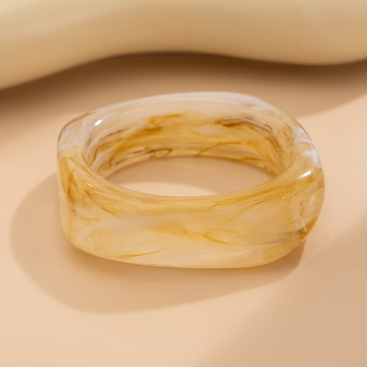 Vintage Irregular Dyeing Bracelet Round Wide Face Acrylic Bracelet for Women - V.I.P Digital Presence
