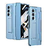 Samsung zfold 5 phone case FOLD4 flat hinge folding protective cover FOLD3 solid color bracket anti drop suitable - V.I.P Digital Presence