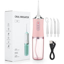 220ml Hand-Held Electric Dental Flusher Household 3-Speed Water Jet Dental Floss Scrubber Smart Power-Off Cleaning Teeth Set - V.I.P Digital Presence