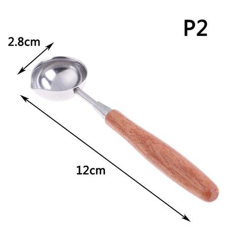 Anti-Hot Sealing Wax Spoon Wood Handle Retro Wax Stamping Spoons Invitation Cards Decorative Stamps Craft - V.I.P Digital Presence