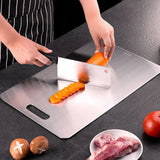 304 Stainless Steel Panel and Chopping Board Kitchen Household Thickened Double Sided Cutting Board Block Kneading Dough Board - V.I.P Digital Presence