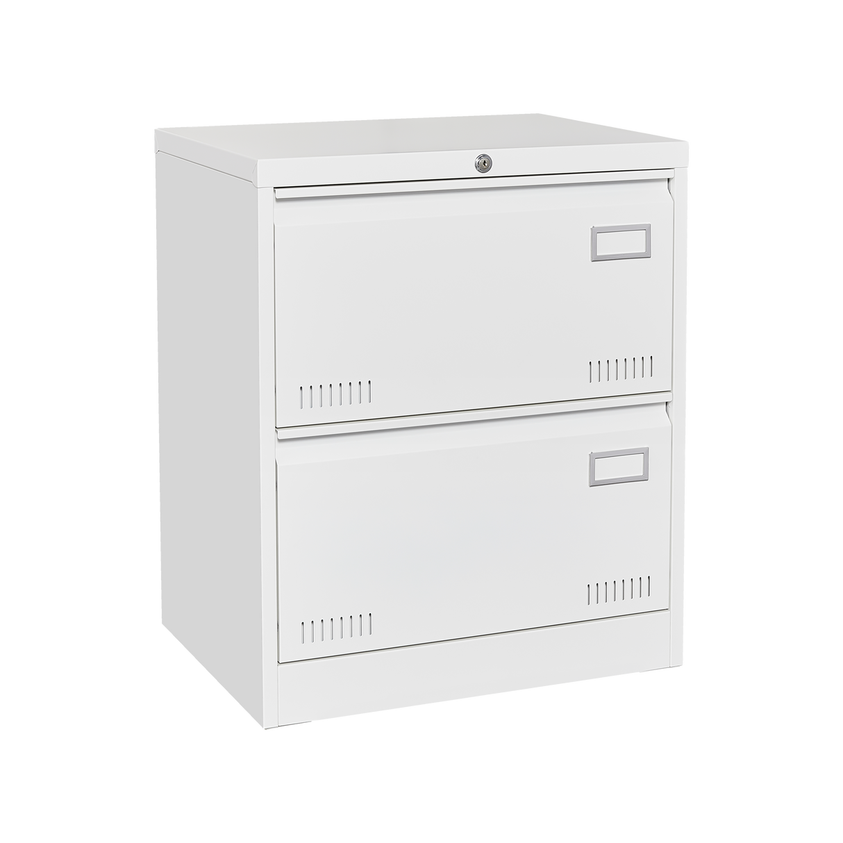 Horizontal file cabinet, 2 drawers, white file cabinet with lock, metal file cabinet with lock, 3 drawers, legal office cabinet - V.I.P Digital Presence