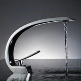 Black all copper single hole cold and hot faucet creative sink for washing hands and faces under the table - V.I.P Digital Presence