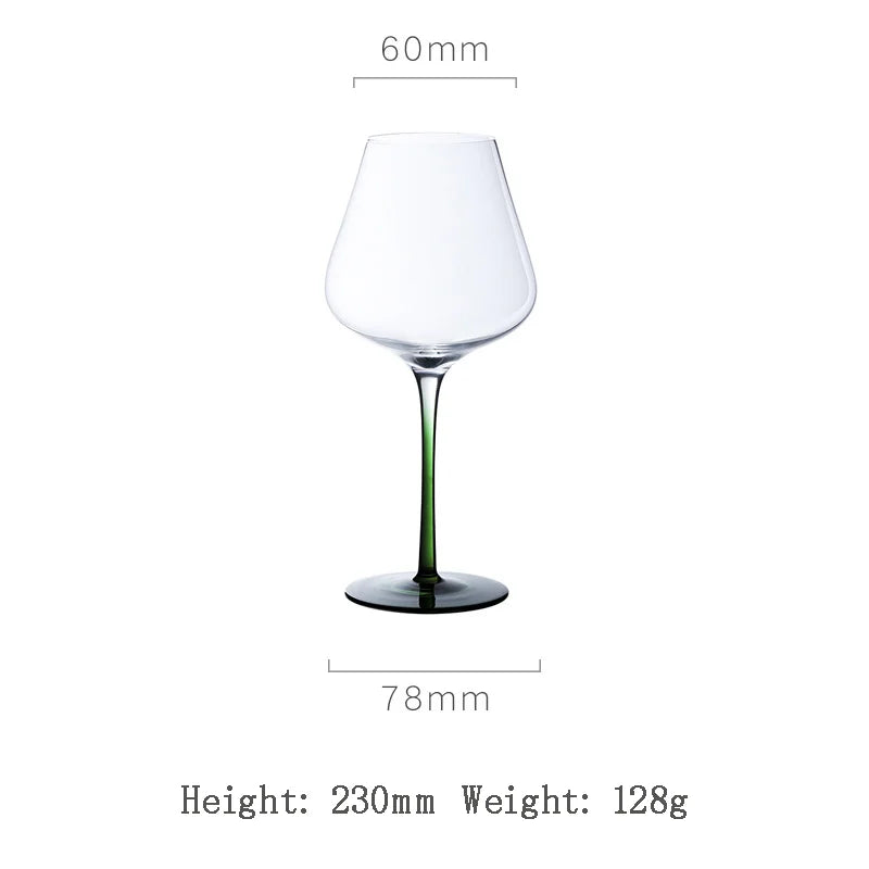 Black and Red Bow Tie Burgundy Wine Glass Pot Belly Home Kitchen Light Luxury Lead-free Crystal Color Glass Wine Original Goblet - V.I.P Digital Presence