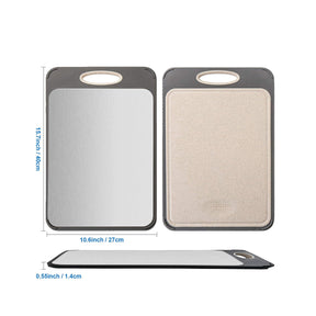 Double sided plastic stainless steel cutting board for household kitchen wheat straw PP cutting board cutting board - V.I.P Digital Presence