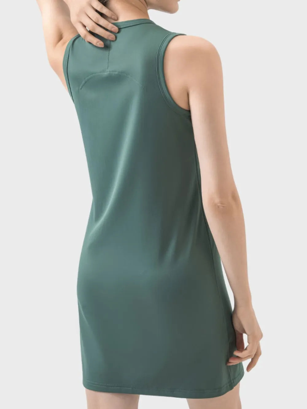 Round Neck Sleeveless Active Dress - V.I.P Digital Presence