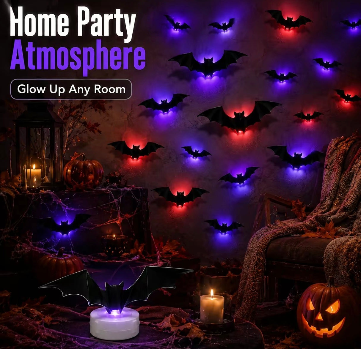 GlowBat 3D Halloween Bat Lights