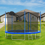 12FT Trampoline for Adults & Kids with Basketball Hoop, Outdoor Trampolines w/Ladder and Safety Enclosure Net for Kids and adult - V.I.P Digital Presence