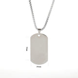 European and American high-end stainless steel military brand necklace engraved pendant jewelry - V.I.P Digital Presence