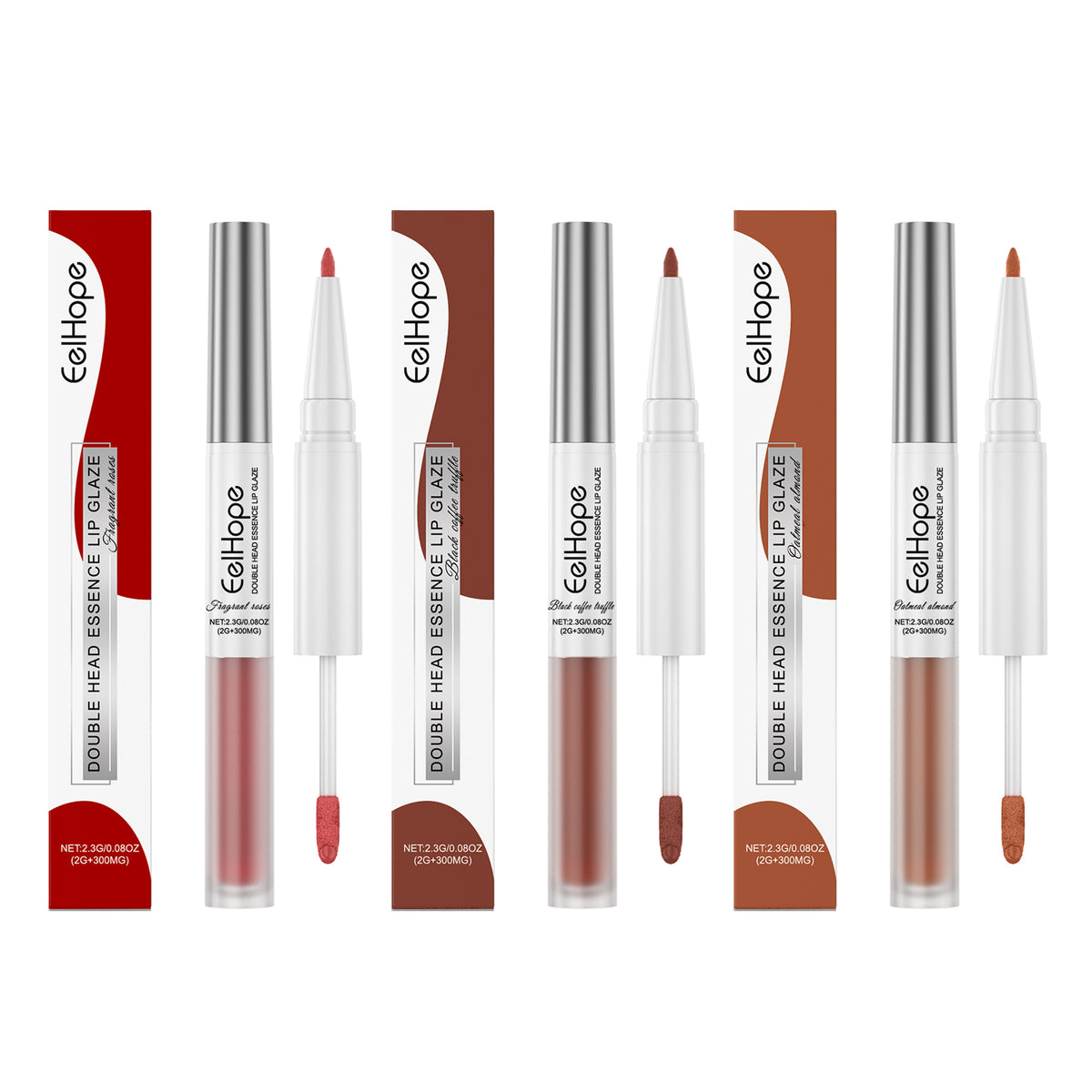 Double Head Essence Lip Line Lip Glaze Pen 2-In-1 Lip Line Lip Glaze Mirror Gloss Lipstick Lip Gloss - V.I.P Digital Presence