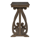 48-Inch Rustic Vintage Console Table --- Farmhouse Style Entryway Table with Open Shelf and Sturdy Construction (Walnut) - V.I.P Digital Presence