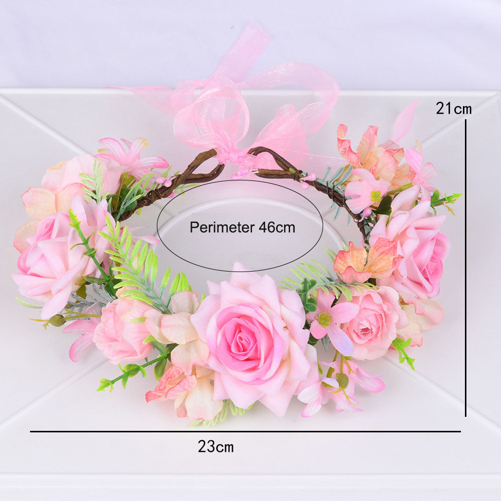 Korean garland headdress fresh corolla walk show dance headdress holiday pastoral props handmade hairpin - V.I.P Digital Presence