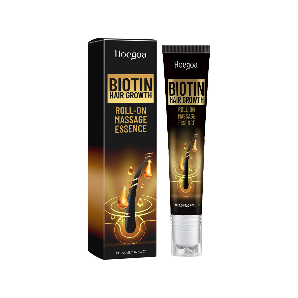 Biotin Hair Growth Roll On Massage Essence, Strong Hair Nourishing Hair Root Repair Dry Hair Essence - V.I.P Digital Presence
