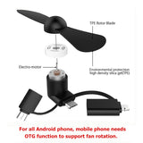 3 IN 1 Travel Portable Cell Phone Mini Fan Cooling Cooler For Micro USB C For iPhone 5 6 6S 7 Plus 8 X for Android Type-c - V.I.P Digital Presence