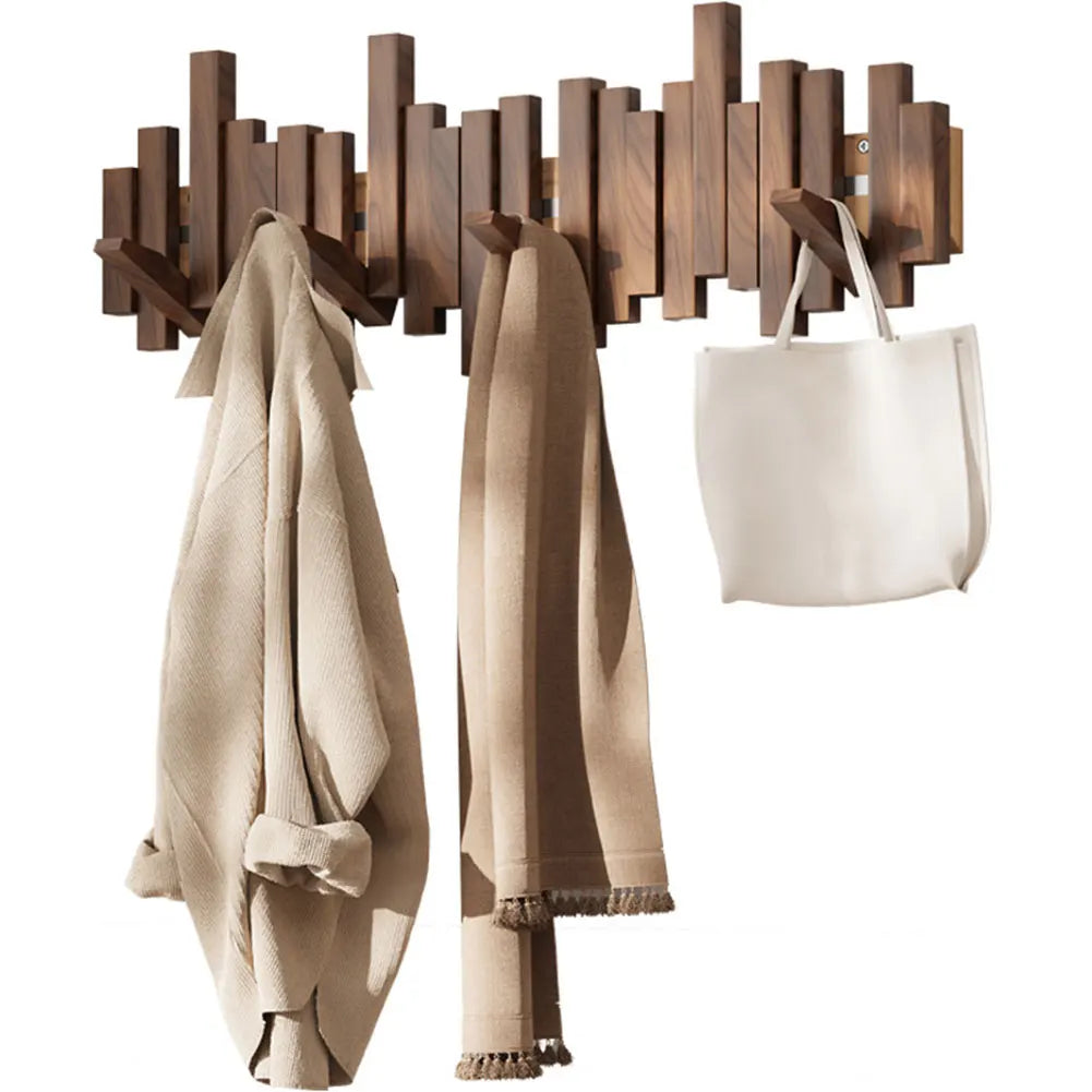 Coat Racks Wall Hanging Wall Entry Door Porch Hanging Scarf Coat Rack Perforated Solid Wood Creative Piano Keys Clothes Hook - V.I.P Digital Presence