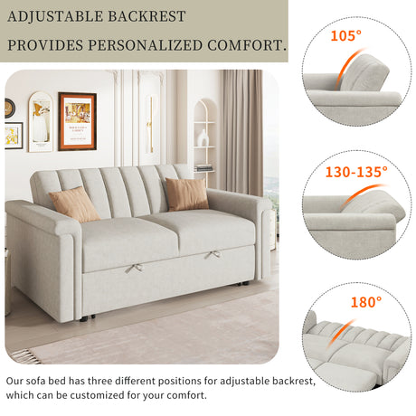 U_STYLE Convertible Soft Cushion Sofa Pull Bed ,for Two People to Sit On - V.I.P Digital Presence
