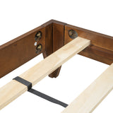 Mid-Century Modern Platform Bed Wood Slat Support with No Box Spring Needed,Full, Walnut - V.I.P Digital Presence