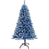 6FT pre ignited hinge chain artificial fir Christmas tree, Christmas tree snowflake flocking person with 750 Christmas branches - V.I.P Digital Presence