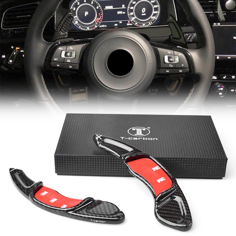 Real Carbon Fiber Car Steering Wheel Shift Paddle For Volkswagen VW Golf 7 GTI MK7 R 2015-17 Sagitar GLI 2016-17 POLO GTi 15-17 - V.I.P Digital Presence